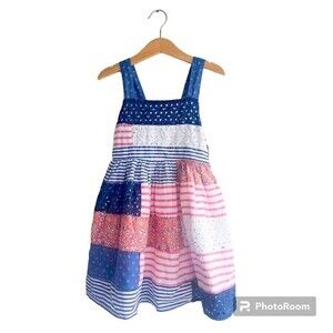 PEPE JEANS Girl Sleeveless Dress Summer Girly Patriotic 5Y‎